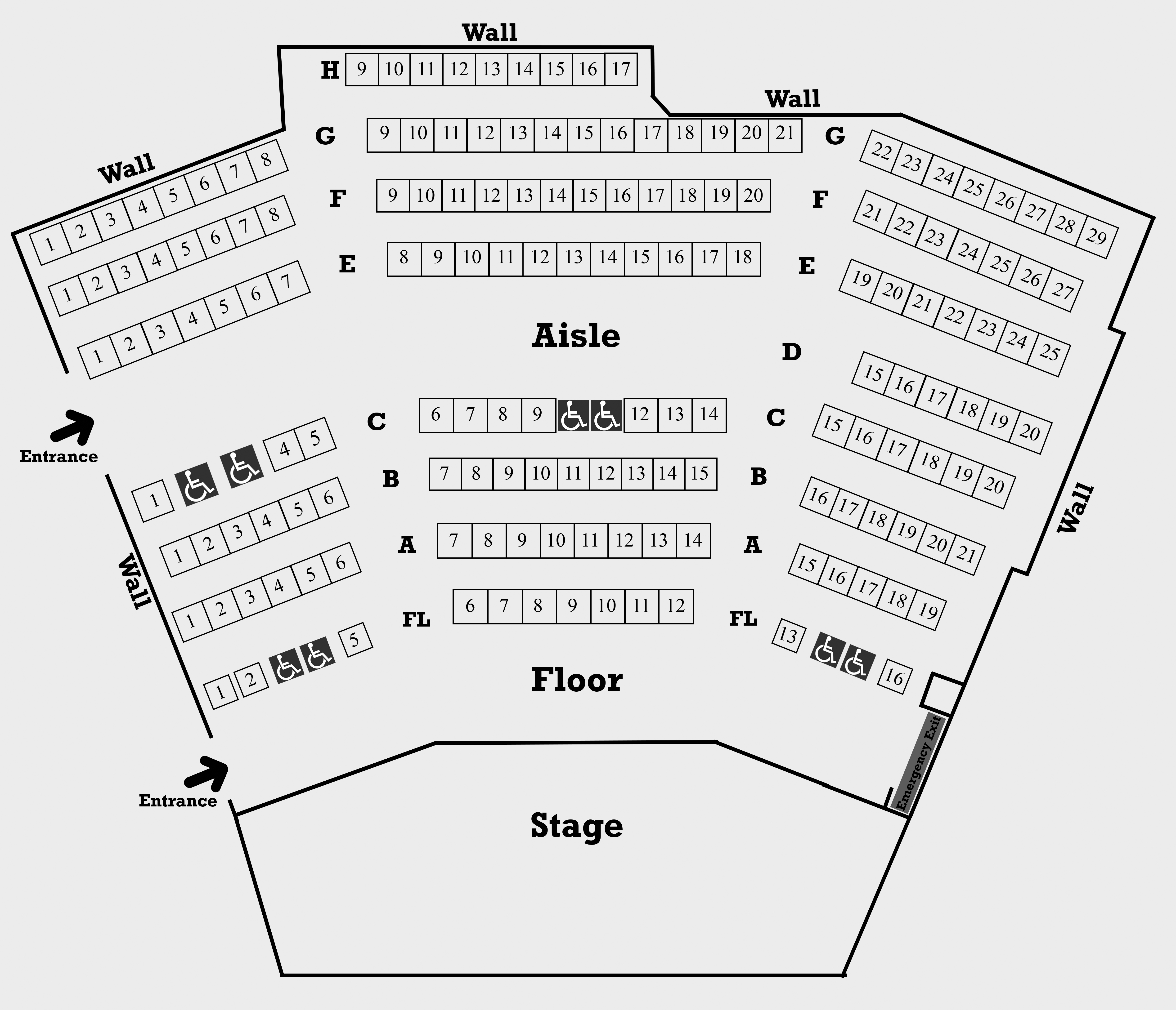 New Playhouse Seating Chart